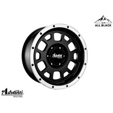 Advanti 雅泛迪 黑四驅ALL BLACK 輪框 黑色銀邊 ET-6, 1個