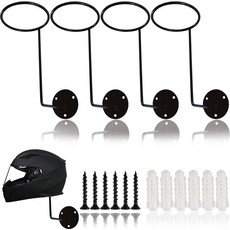 TIHOOD 4PCS 헬멧 홀더 재킷용 금속 스탠드 벽걸이 행거 랙 모자 다기능 오토바이 액세서리