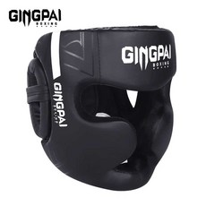 무에타이 헤드기어 태권도 훈련 보호 헬맷 복싱 격투 훈련용 얼굴 보호대 헬멧-6, 1개, L 두꺼워진 헬멧 흑백