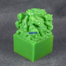 仿碧玉九龍玉璽 印章擺件, 1個