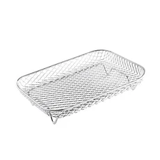 에어 프라이어 액세서리 5.8QT Cosori Instant Vortex Nuwave Ninja 오븐 베이킹용 스택형 그릴 랙, 04 1 layer rectangle