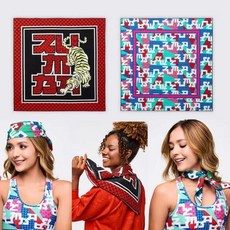 YAPOGI ZW줌바댄스 스포츠악세사리 스카프 헬스댄스 네모난 손수건 손수건 머리에 네모난 스카프 줌바댄스복, 레드, 2개