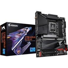 기가바이트 Z790 AORUS 엘리트 AX LGA 1700 ATX 마더보드 인텔 코어 14세대13세대12세대 DDR5 1612 전원 위상 4배 M.2 PCIe 5.0 USB-C, Z790|AE|M.2 x4|WIFI6