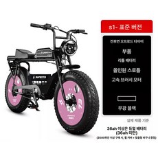 전동 전기 팻바이크 오프로드 배달용 레트로 출퇴근 광폭 이지베이션 멋진, Super73S1 스탠다드 전후 디스크 150