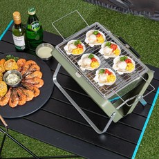 [Rhinox] 라이녹스 포터블 BBQ 휴대용 접이식그릴 폴더그릴, 카키, 1개, 30cm