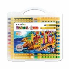 문교 레일크레파스, 1개, 24색