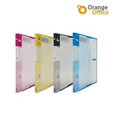 오렌지오피스 프레시 A4 PP 레버화일 클립화일 파일철 영수증철 투명파일, 블랙
