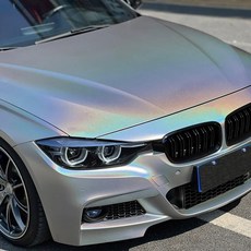 차량 오토바이용 무지개 실버 그레이 비닐 랩핑 필름 방수 PVC 자동차 데칼, 20x152cm