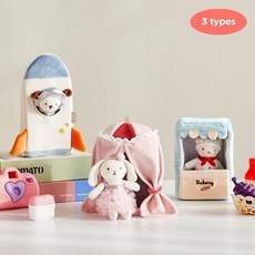 모던하우스 인형놀이_미니보들보들 테마세트 3종 513617, 발레리나 크림래빗