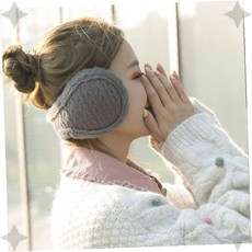 겨울 방한용 폭신한 털 소재 접이식 헤드밴드형 귀보호 덮개 추운날씨 착용 실내외, 1개, 상세페이지 참조
