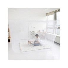 고루 침대 모기장텐트 손쉬운설치 다인용 사각 모기차단 헤어밴드