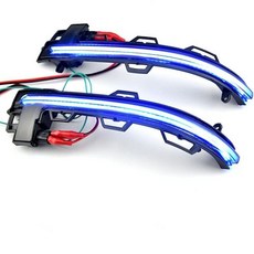 2개 세트 동적 순차 점멸 B-MW X3 X4 X5 X6 F25 LCI F26 F15 F16 LED 사이드 미러 방향 지시등 조명 어셈블리 USA, Bule+Yellow