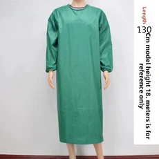 방수 내유성 긴 소매 앞치마 작업복 남여 산성 알칼리 애완 동물 미용실, 12 Large fruit Green