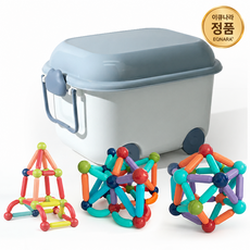 이큐나라 3D 입체 자석블럭 창의력발달 아기 자석놀이 세트 100pcs, 1세트, 혼합색상