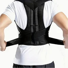 성인 남성용 꼽추 교정기 보 않는 등 교정 벨트 둥근 어깨와 개선, 3XL
