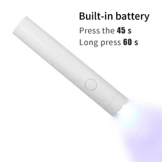 휴대용 네일 건조기 UV Led 램프 충전식 빠른 건조 광택 젤 폴란드어 경화 네일 램프 네일 아트 도구 홈 살, 1