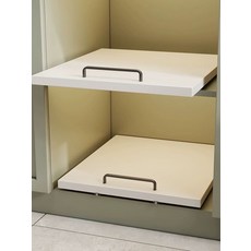주방 밥솥 레일 에어프라이어 다이 거치대 선반 슬라이딩 폭 30cm 깊이 35cm, 폭 30cm 깊이 40cm