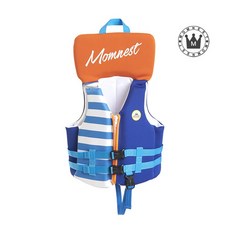 맘네스트 키즈 수영 구명조끼, 블루, 1개