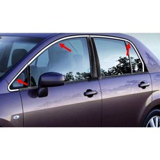 車王汽車精品百貨 日產 NISSAN TIIDA 前三角上窗飾條 車身飾條 車窗飾條