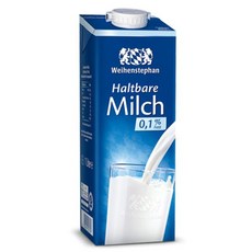 Weihenstephan 바인슈테판 UHT 밀크 0.1% 팻, 2개, 1L