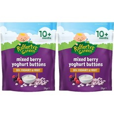 래퍼티스 가든 믹스 베리 요거트 버튼, 2개, 28g