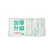 全棉時代 Purcotton 加厚一次性洗臉巾 雙面平紋棉柔巾 100抽, 1個, C一次性洗臉巾｜加厚｜100抽