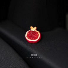 DFMEI 春上新時來運轉可愛創意小石榴汽車內中控臺屏幕裝飾品車載小擺件, 1個, 【時來運轉】小石榴1個-送無痕膠:如圖