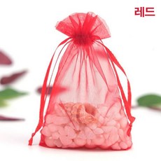 선물포장 망사주머니 포푸리주머니 복주머니, 1개, 레드