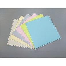 매트 파스텔 미니 키즈카페 놀이방 어린이집 유치원 퍼즐매트 거실 바닥 쿠션 층간소음, 1개, 연하늘