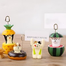 동물모양 미니 데스크 명함 거치대 사무실 책상 메모지, 1개, 돼지