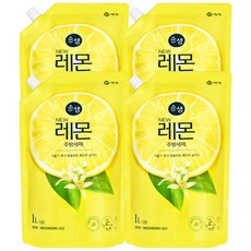 순샘 뉴 레몬 주방세제, 1L, 4개