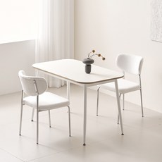 상도가구 더메종 화이트 2인용 식탁세트 (1200식탁 1개+데이체어 2개)