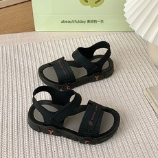 DFMEI 新款兒童休閒涼鞋夏季男女童外穿防滑軟底潮流學生套腳沙灘鞋