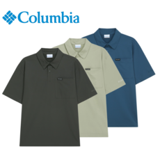 [매장발송] 컬럼비아 남성 반팔 카라티 등산 낚시 트레킹 여행 골프 출퇴근 우븐 폴로 티셔츠