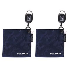 PGA Tour 골프 릴 클리너 타월 21PTACL x 2, 네이비 x 2