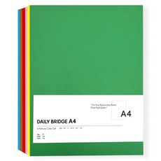 데일리브릿지 A4 내추럴 6컬러 프리미엄 색지 세트, 120매, 120g, 1개