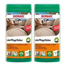 SONAX 가죽 시트 청소 세정 보습 보호 관리 티슈 차량용 25장 2팩