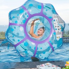 成人/水上漂浮/氣墊/游泳圈/造型泳圈/夏日戲水必備, 1個, 水母泳圈, 藍色