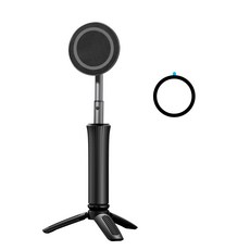 맥세이프 360도 라이트 미니 스마트폰 삼각대 셀카봉 여행용 거치대 스마트폰 휴대용 거치대, 1개, 검은색, 20251121-AT-TS001