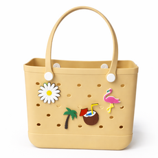 로로먼트 프리미엄 EVA 수영가방 목욕 바구니 방수 비치백 헬스 목욕 가방, 베이지