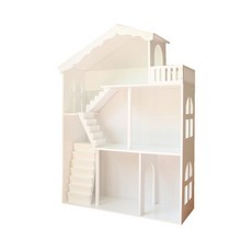 원목인형집 하우스 역할놀이 인형의집 완구 소꿉놀이 교구 화이트, B. 회색