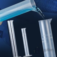 더휴즈 메스 실린더 플라스틱 과학교구 눈금, 100ml