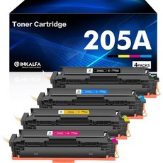inkalfa 207A 207X 다기능 프린터 MFP M283fdw 토너 HP M255dw 컬러 레이저젯 프로 블랙 M282nw M283fdn M255nw W2210A W221, 205A 4PK Schwarz Cyan Gelb Mag