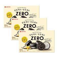 롯데웰푸드 제로 쿠앤크 샌드 / 설탕제로 무설탕, 288g, 3개