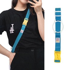 위즐 착용편한 원터치 버클 물병 스트랩, 블루/텀블러홀더, 1개