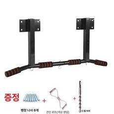 천장 철봉 바 체육관 크로스핏 용품 풀업 벽걸이 고정, 가로대 고정형 블랙, 1개, 1g