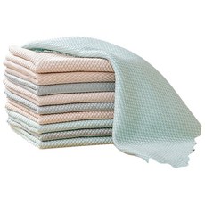 魚鱗紋玻璃清潔抹布，不留水痕，菱格水無痕，不掉毛萬用抹布【JJ0170】, 不挑色, 1個