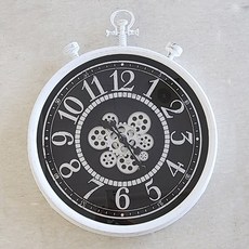 꾸미아트 대형 인테리어 엔티크A 단면 벽시계, 화이트