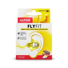 ALPINE FlyFit 旅行耳塞 荷蘭製 專利材質 飛機減壓 降噪 飛行耳塞, 1個