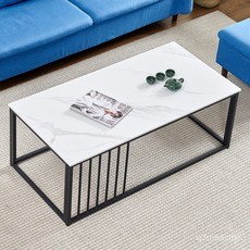 簡約辦公茶幾巖闆代鋼架腳長幾茶臺商務接待會客區休閒小茶幾 HUOM, 白方幾60*60*45cm, 1個